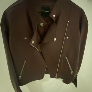 Gerard Darel brown leather jacket